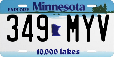 MN license plate 349MYV