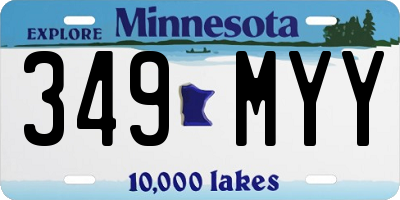 MN license plate 349MYY