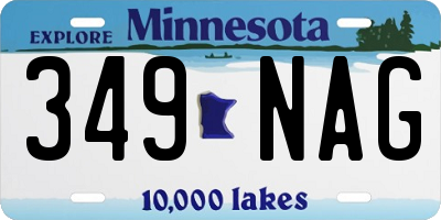 MN license plate 349NAG