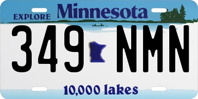 MN license plate 349NMN