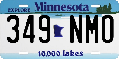 MN license plate 349NMO