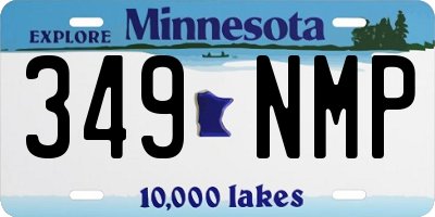 MN license plate 349NMP