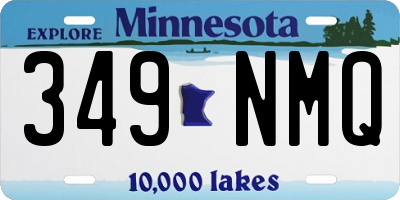 MN license plate 349NMQ