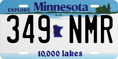 MN license plate 349NMR