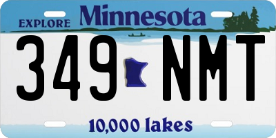 MN license plate 349NMT