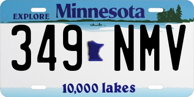 MN license plate 349NMV