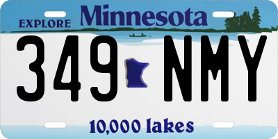 MN license plate 349NMY