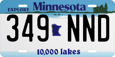 MN license plate 349NND