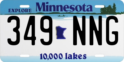 MN license plate 349NNG