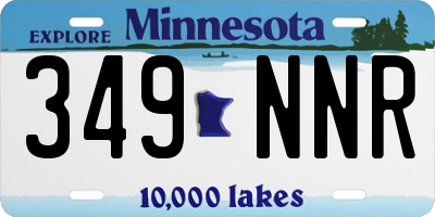 MN license plate 349NNR