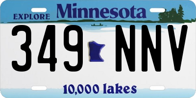 MN license plate 349NNV