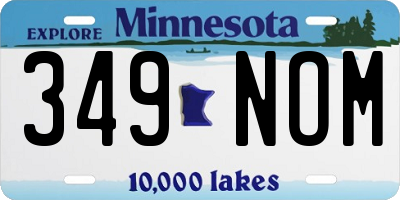 MN license plate 349NOM