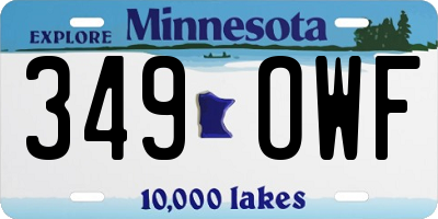 MN license plate 349OWF
