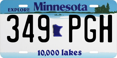 MN license plate 349PGH