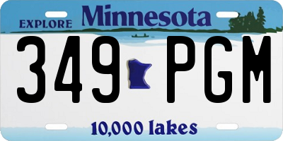 MN license plate 349PGM