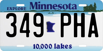 MN license plate 349PHA