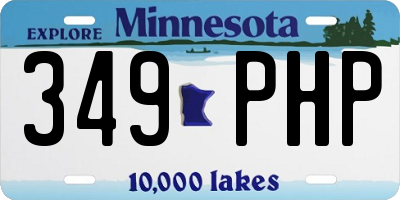 MN license plate 349PHP