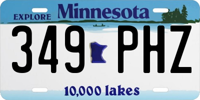 MN license plate 349PHZ