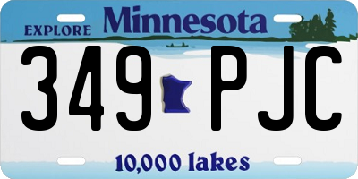 MN license plate 349PJC