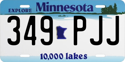 MN license plate 349PJJ