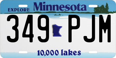 MN license plate 349PJM