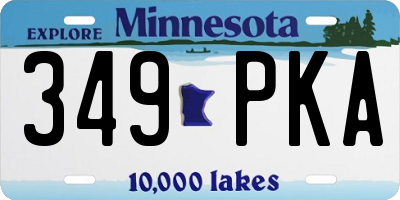 MN license plate 349PKA