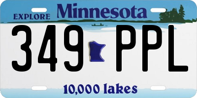 MN license plate 349PPL