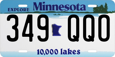 MN license plate 349QQO