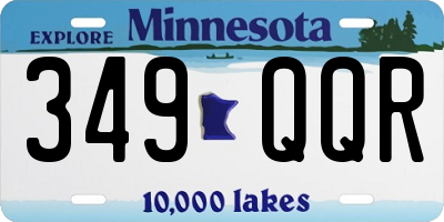 MN license plate 349QQR