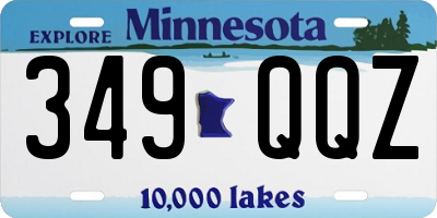 MN license plate 349QQZ