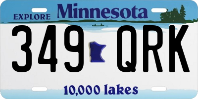 MN license plate 349QRK