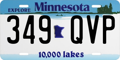MN license plate 349QVP