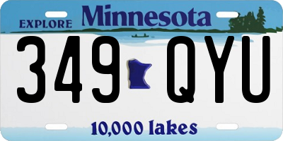 MN license plate 349QYU