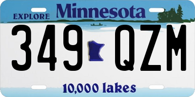 MN license plate 349QZM