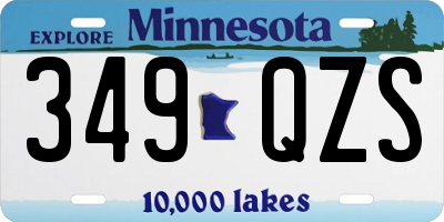 MN license plate 349QZS