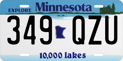 MN license plate 349QZU