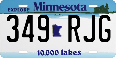 MN license plate 349RJG