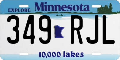 MN license plate 349RJL