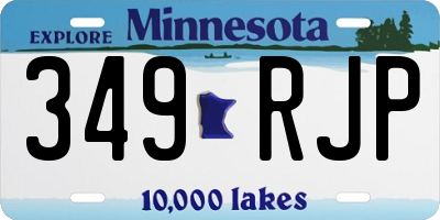 MN license plate 349RJP