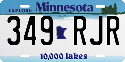 MN license plate 349RJR