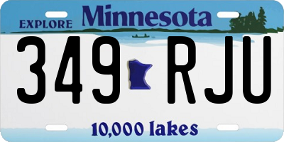 MN license plate 349RJU