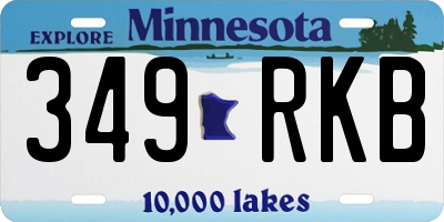 MN license plate 349RKB