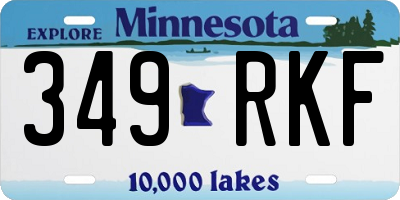 MN license plate 349RKF