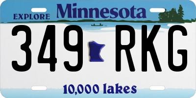 MN license plate 349RKG