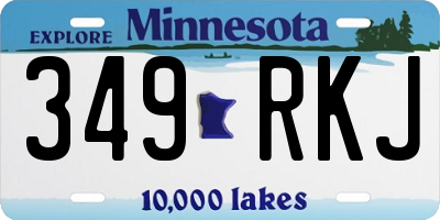 MN license plate 349RKJ