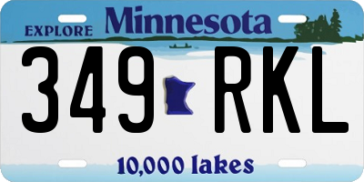 MN license plate 349RKL