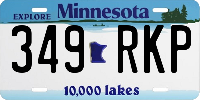 MN license plate 349RKP