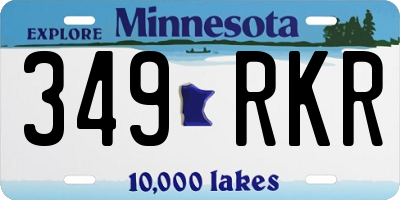MN license plate 349RKR