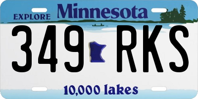 MN license plate 349RKS