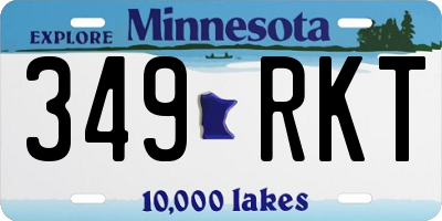 MN license plate 349RKT